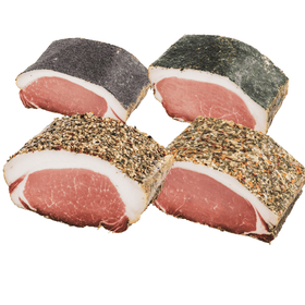 Karreespeck veredelt – 350 g | Geräuchert & luftgetrocknet | 4 Varianten - Kumitzberg.at