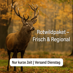 Wildfleischpaket Rotwild 5 kg – Faschiertes, Gulasch, Braten, Rücken & Filet | Kumitzberg - Kumitzberg.at