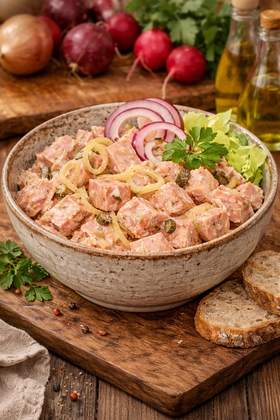 Bauernpresswurstsalat 250g – Deftiger Wurstsalat aus echter Presswurst - Kumitzberg.at