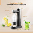 LunaVida Elara Wassersprudler – Sprudelwasser selbst gemacht, inkl. 1-L-Flasche (Schwarz)