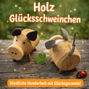 Glücksschwein Rudi aus Holz – handgefertigter Glücksbringer ca. 7 cm | kumitzberg.at - Kumitzberg.at