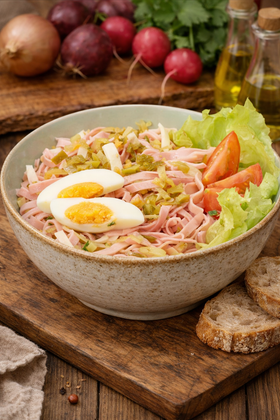 Schweizerwurstsalat 250g – Klassischer Wurstsalat mit Käse - Kumitzberg.at