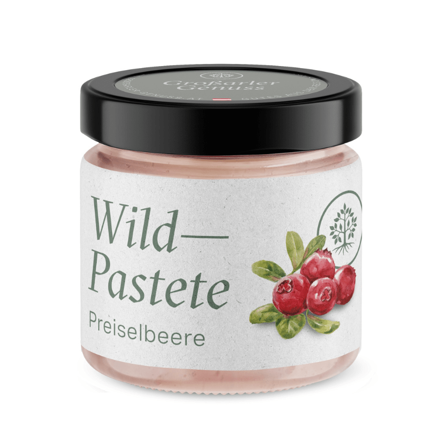 Wild - Leberpastete mit Preiselbeeren & Pistazien – 100g | Fein, fruchtig, nussig - Kumitzberg.at