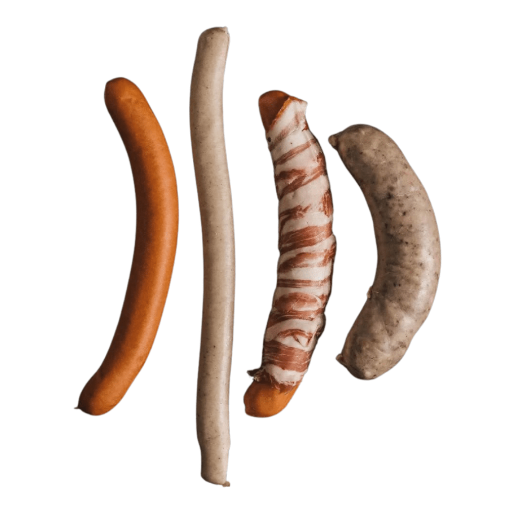 Würstl Grillmix – Frankfurter, Debreziner, Käsekrainer & Nürnberger | 4 - fach Genuss für Grill & Pfanne - Kumitzberg.at